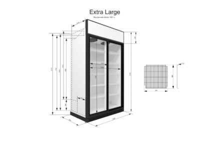 Холодильна шафа промислова Extra Large UBC 1500 л ☎ (099) 005-46-44